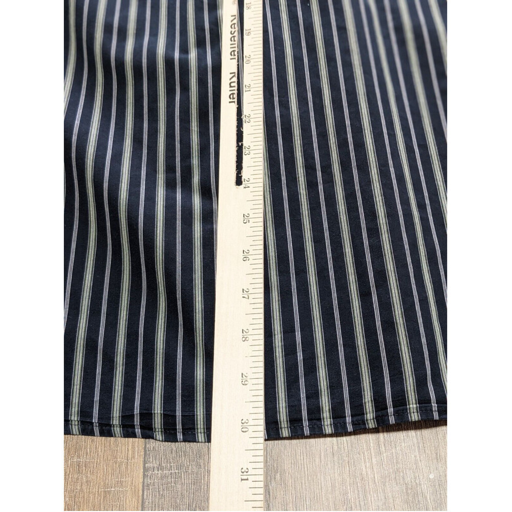 Claiborne Dress Shirt Mens Large Black Striped Long Sleeve Casual Button Down - Picture 7 of 8